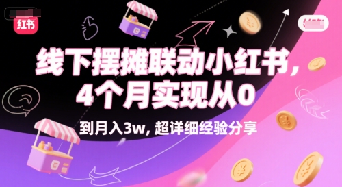 线下摆摊联动小红书，4 个月实现从 0 到月入3w，超详细经验分享 - 搞薯条网-搞薯条网