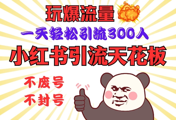 小红书引流天花板，玩爆流量，一天轻松引流300人，安全操作 - 搞薯条网-搞薯条网