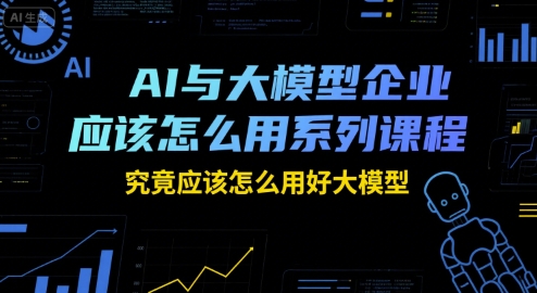 AI与大模型企业应该怎么用系列课程，究竟应该怎么用好大模型 - 搞薯条网-搞薯条网