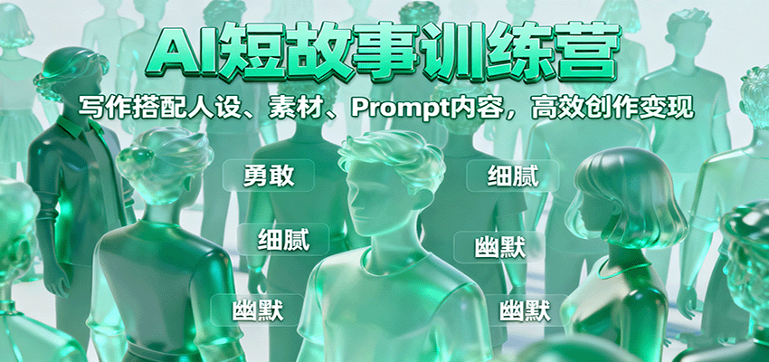 AI短故事训练营:写作搭配人设、素材、Prompt内容,高效创作变现-搞薯条网