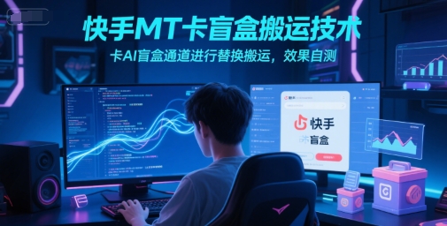 快手MT卡盲盒搬运技术，卡AI盲盒通道进行替换搬运，效果自测 - 搞薯条网-搞薯条网