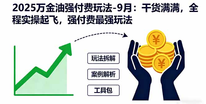 2025万金油强付费玩法-9月:干货满满,全程实操起飞,强付费最强玩法-搞薯条网