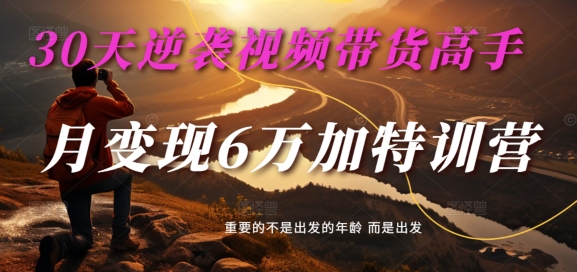 30天逆袭视频带货高手，单月变现6万加特训营-麦子甜 - 搞薯条网-搞薯条网
