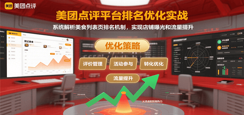 美团点评平台排名优化实战，系统解析美食列表页排名机制，实现店铺曝光和流量提升 - 搞薯条网-搞薯条网