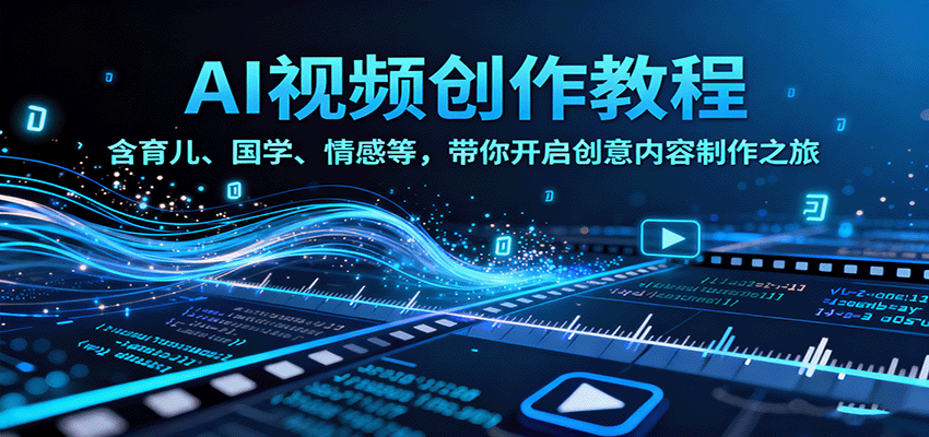 AI视频创富课,含育儿、国学、情感等,带你开启创意内容制作之旅-搞薯条网