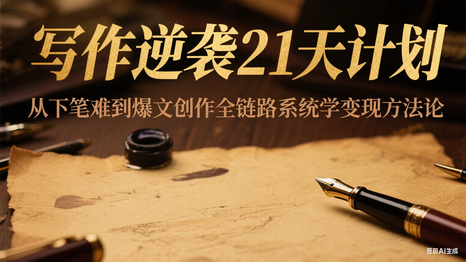 写作逆袭21天计划：从下笔难到爆文创作全链路系统学变现方法论 - 搞薯条网-搞薯条网