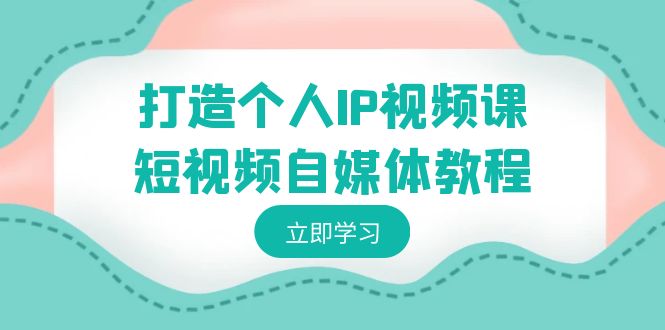 打造个人IP视频课-短视频自媒体教程，个人IP如何定位，如何变现 - 搞薯条网-搞薯条网