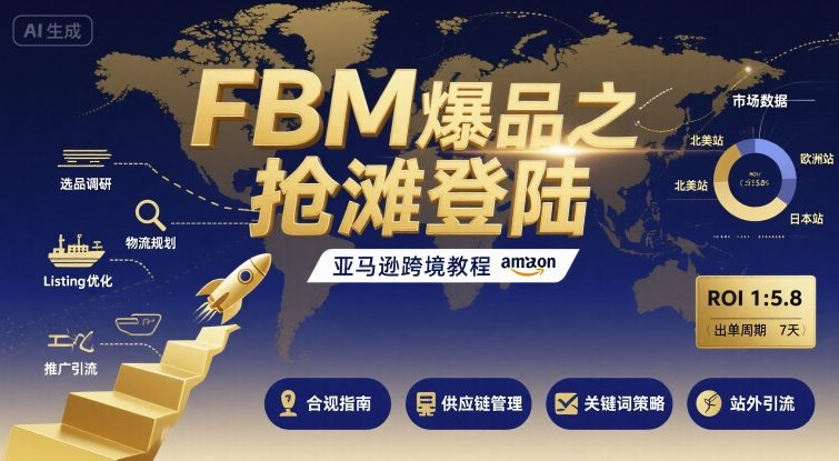 FBM爆品之抢滩登陆-亚马逊跨境教程 - 搞薯条网-搞薯条网