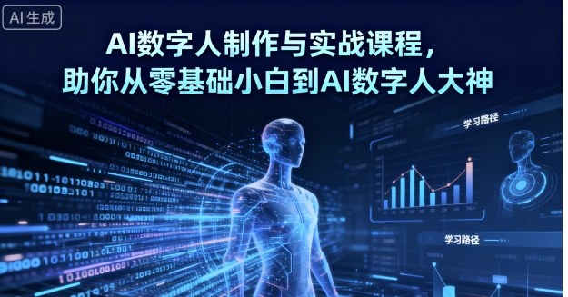 AI数字人制作与实战课程,助你从零基础小白到AI数字人大神-搞薯条网
