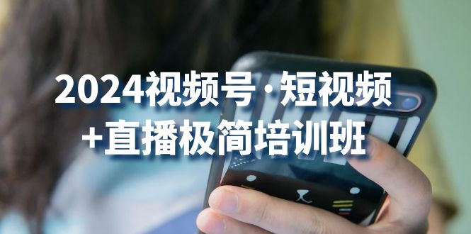 2024视频号·短视频+直播极简培训班：抓住视频号风口，流量红利-森森项目库