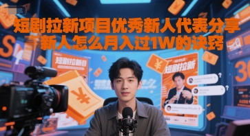短剧拉新项目优秀新人代表分享新人怎么月入过1W的诀窍 - 搞薯条网-搞薯条网