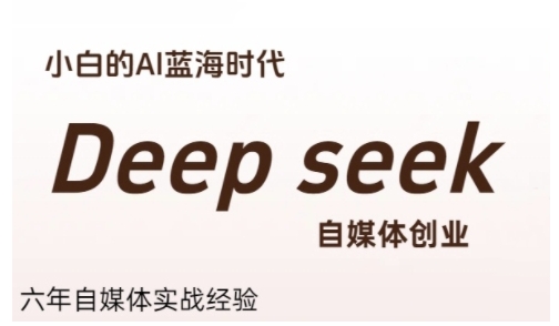 普通人利用Deepseek自媒体创业，零基础友好，小白的AI蓝海时代 - 搞薯条网-搞薯条网