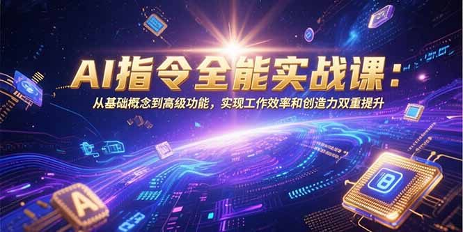 AI指令全能实战课：从基础概念到高级功能，实现工作效率和创造力双重提升 - 搞薯条网-搞薯条网