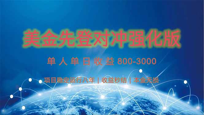 美金先登计划对冲强化版，2025年黑马中最暴力收益日收益1k-4k(可放大… - 搞薯条网-搞薯条网