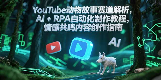 YouTube动物故事赛道解析，AI+RPA自动化制作教程，情感共鸣内容创作指南 - 搞薯条网-搞薯条网