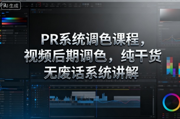 PR系统调色课程，视频后期调色，纯干货无废话系统讲解 - 搞薯条网-搞薯条网