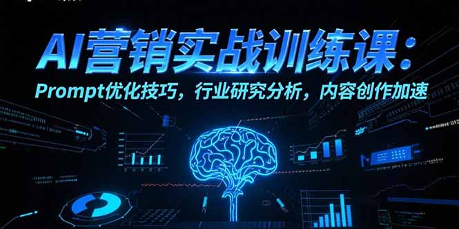 AI营销实战训练课：Prompt优化技巧，行业研究分析，内容创作加速 - 搞薯条网-搞薯条网