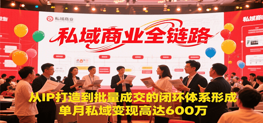 私域商业全链路，从IP打造到批量成交的闭环体系形成，单月私域变现600万 - 搞薯条网-搞薯条网