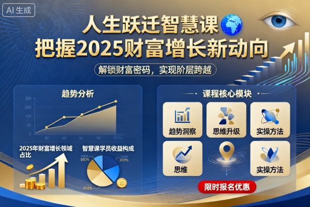 人生跃迁智慧课,把据2025财富增长新动向-搞薯条网