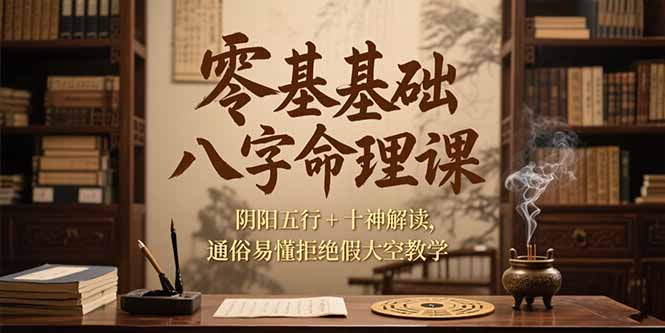 零基础八字命理课，阴阳五行+十神解读，通俗易懂拒绝假大空教学 - 搞薯条网-搞薯条网
