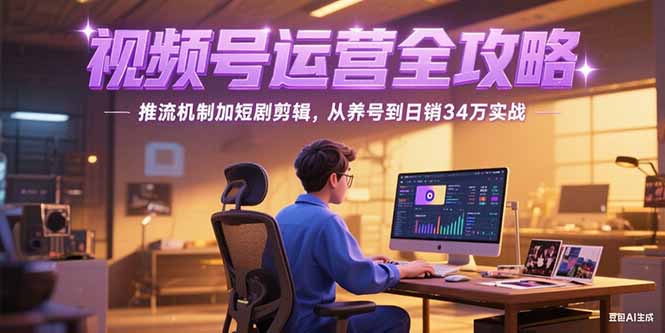 2025视频号运营全攻略，推流机制加短剧剪辑，从养号到日销34万实战 - 搞薯条网-搞薯条网