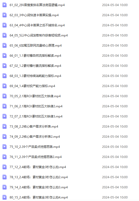 图片[4]-2024单品正价起号，直播素材投流选品：选品课+投流课+素材课+卡首屏/100节 - 搞薯条网-搞薯条网