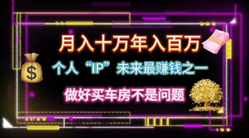 个人“ip”月入10w，年入100w-森森项目库