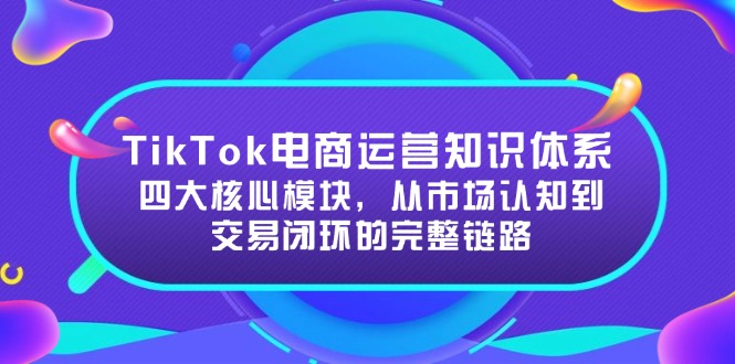 TikTok电商运营知识体系：四大核心模块，从市场认知到交易闭环的完整链路 - 搞薯条网-搞薯条网