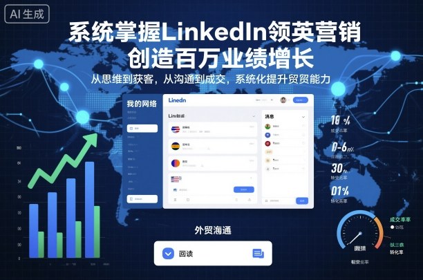 系统掌握LinkedIn领英营销，创造百万业绩增长，从思维到获客，从沟通到成交，系统化提升外贸能力 - 搞薯条网-搞薯条网