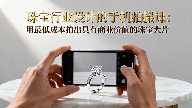 珠宝行业设计的手机拍摄课:用最低成本拍出具有商业价值的珠宝大片!-搞薯条网