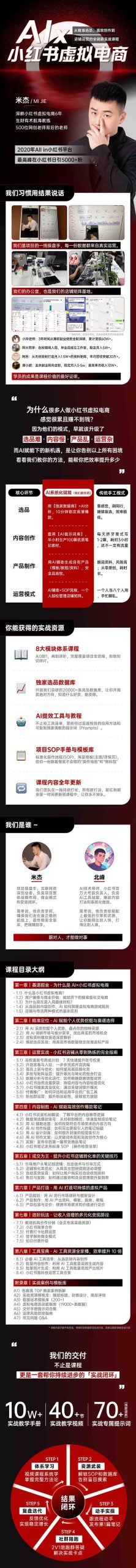 单号月收3w+，小红书低成本搞钱课《AI×小红书虚拟电商》全套 - 搞薯条网-搞薯条网