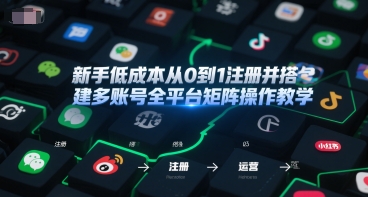 新手低成本从0到1注册并搭建多账号全平台矩阵操作教学，手机号-邮箱-IP-工具 - 搞薯条网-搞薯条网