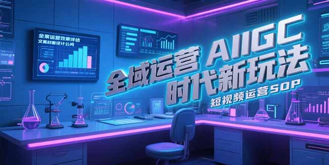 全域运营AIGC时代新玩法，文案封面设计公式，短视频运营SOP - 搞薯条网-搞薯条网