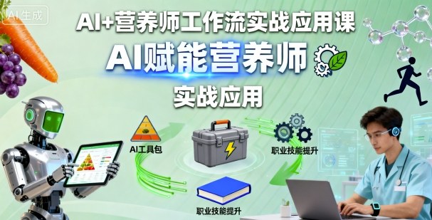 AI+营养师工作流实战应用课，AI赋能营养师-搞薯条网