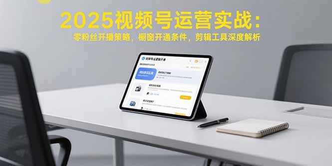 2025视频号运营实战：零粉丝开播策略，橱窗开通条件，剪辑工具深度解析 - 搞薯条网-搞薯条网