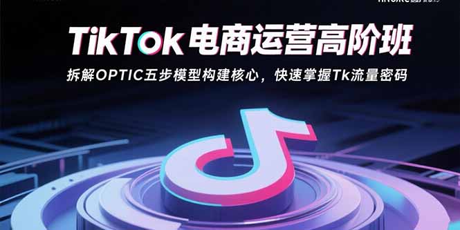 TikTok电商运营高阶班：拆解OPTIC五步模型构建核心，快速掌握Tk流量密码 - 搞薯条网-搞薯条网