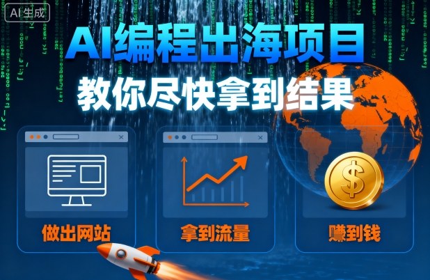 AI编程出海项目，教你尽快拿到结果-做出网站、拿到流量、賺到钱 - 搞薯条网-搞薯条网