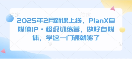 2025年2月新课上线，PlanX自媒体IP·超级训练营，做好自媒体，学这一门课就够了 - 搞薯条网-搞薯条网