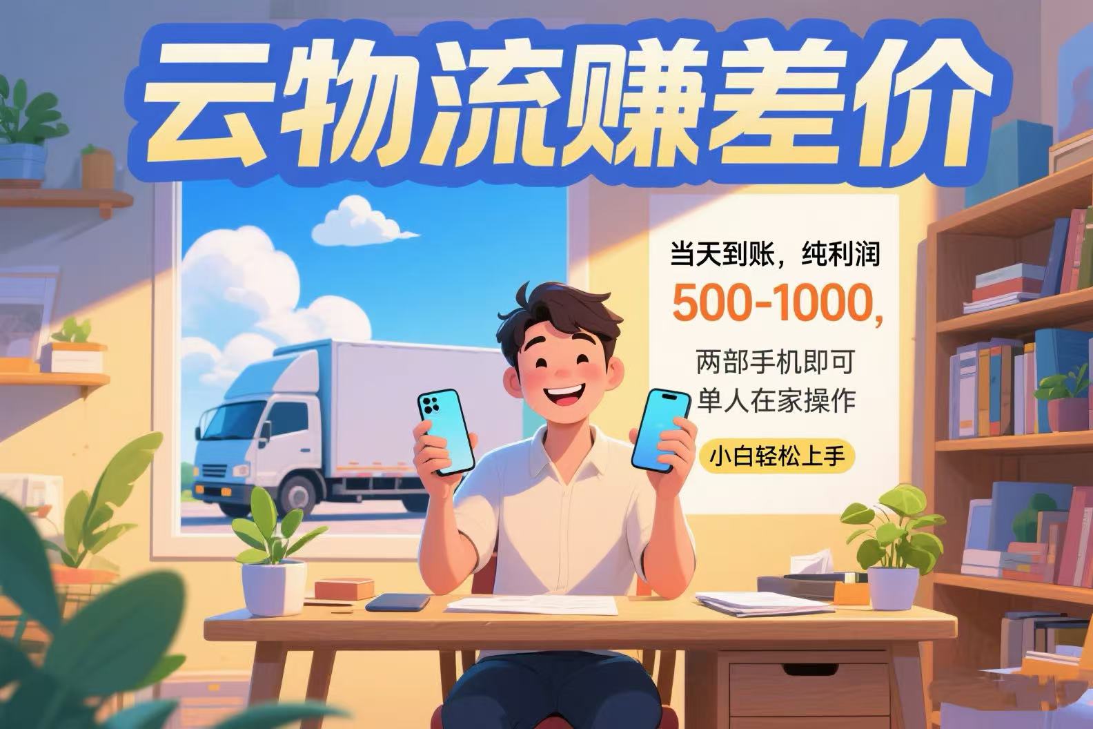 云物流赚差价 当天到账纯利润500-1000 两部手机即可 可单人在家操作 小… - 搞薯条网-搞薯条网
