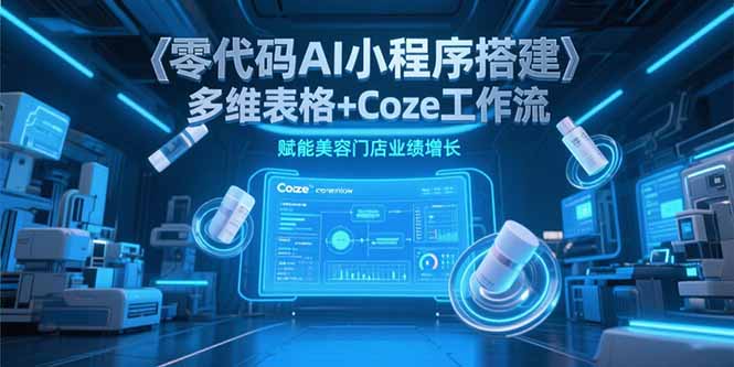 零代码AI小程序搭建，多维表格+Coze工作流，赋能美容门店业绩增长 - 搞薯条网-搞薯条网
