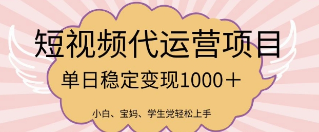 2025最新风口项目，短视频代运营日入多张【揭秘】 - 搞薯条网-搞薯条网