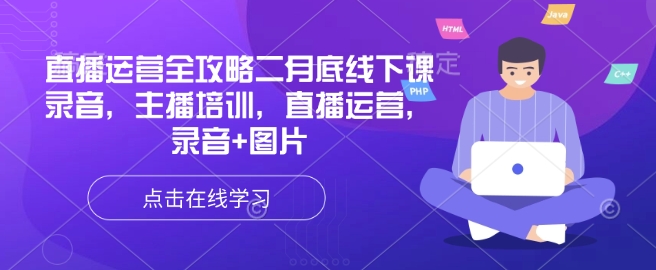 直播运营全攻略二月底线下课录音，主播培训，直播运营，录音+图片 - 搞薯条网-搞薯条网