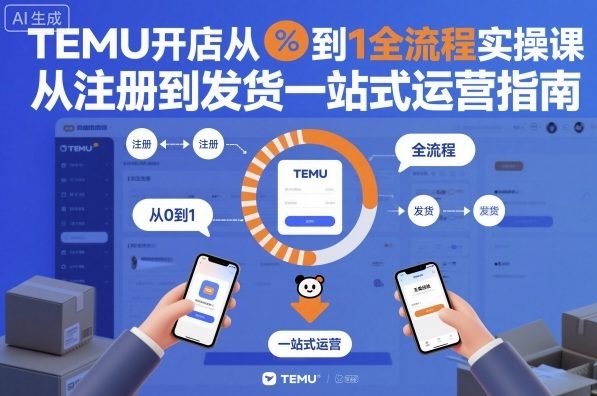 TEMU开店从0到1全流程实操课,从注册到发货一站式运营指南-搞薯条网