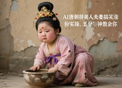 AI唐朝胖美人夫妻搞笑涨粉实操，五分钟教会你 - 搞薯条网-搞薯条网