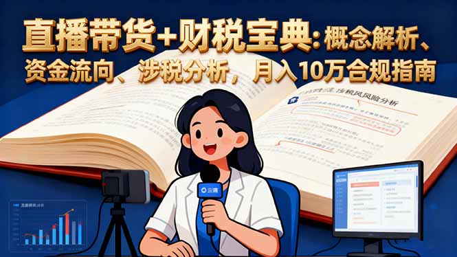 直播带货+财税宝典:概念解析、资金流向、涉税分析,月入10万合规指南-搞薯条网