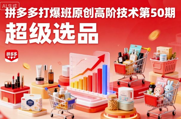 拼多多打爆班原创高阶技术第50期，超级选品 - 搞薯条网-搞薯条网