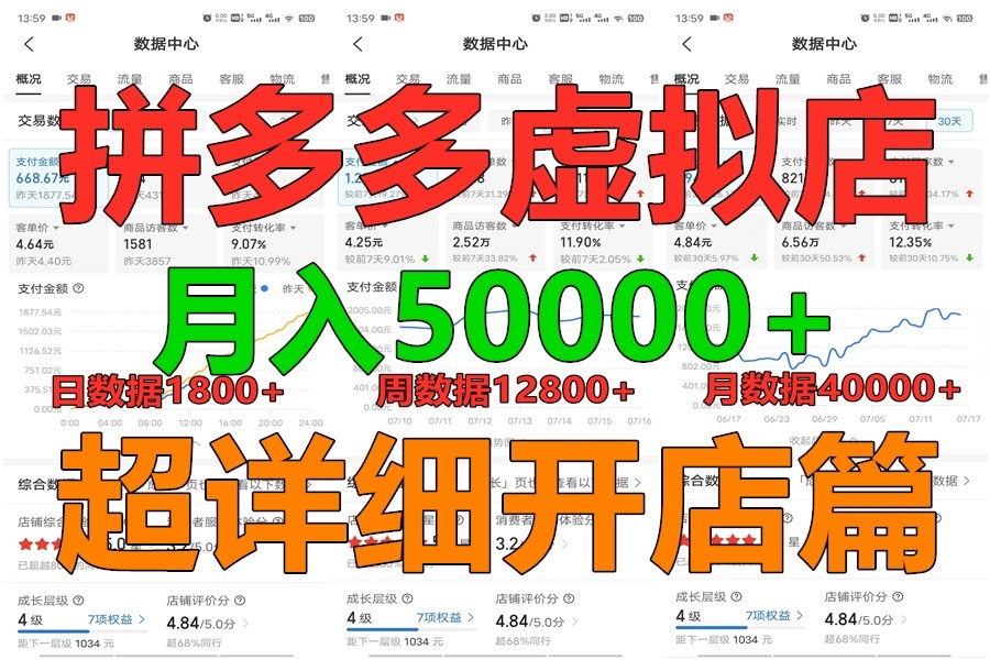 拼多多虚拟电商训练营月入40000+你也行，暴利稳定长久，副业首选-路子网