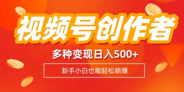 视频号创作者计划，多种变现方式，日入500+【内附1080g视频素材】 - 搞薯条网-搞薯条网