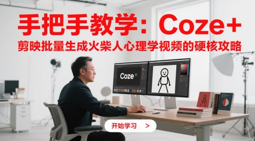 手把手教学：Coze + 剪映批量生成火柴人心理学视频的硬核攻略 - 搞薯条网-搞薯条网