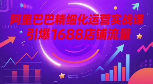 阿里巴巴精细化运营实战课，引爆1688店铺流量 - 搞薯条网-搞薯条网